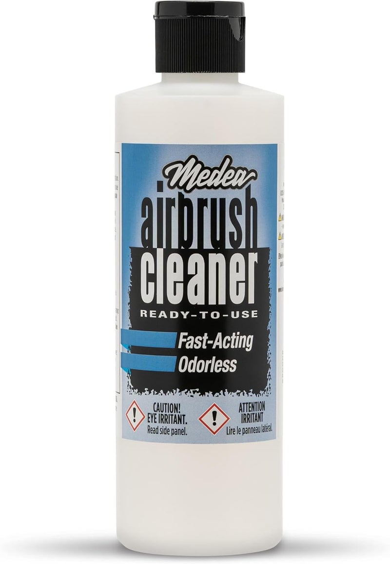 Iwata Medea Airbrush Cleaner 8 oz – Ready-to-Use Solution for Airbrushes, Paint Brushes & Artist Tools – For Acrylic, Oil & Water-Based Paints, Inks, Dyes, Watercolors and Gouache. Deep Cleans & Flushes - Image 1